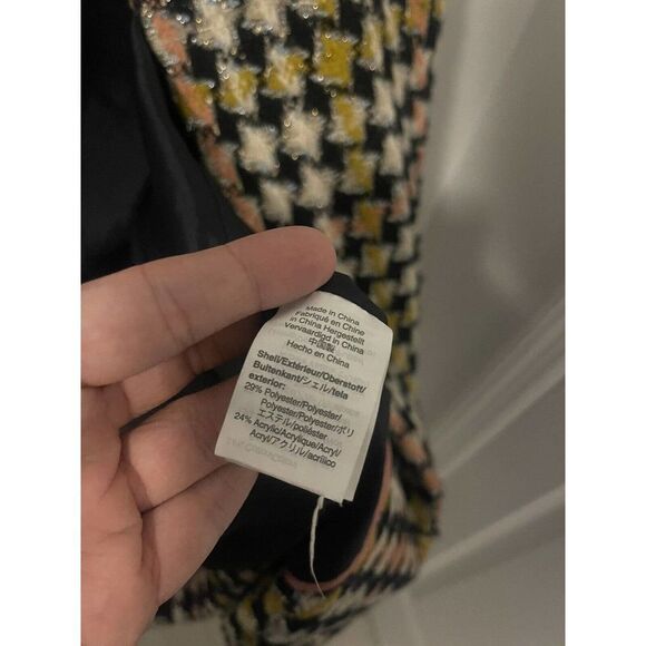 J. CREW COLLECTION Lurex‎ Tweed Oversized Coat Wool Alpaca Polyester Size 2 - Picture 11 of 11